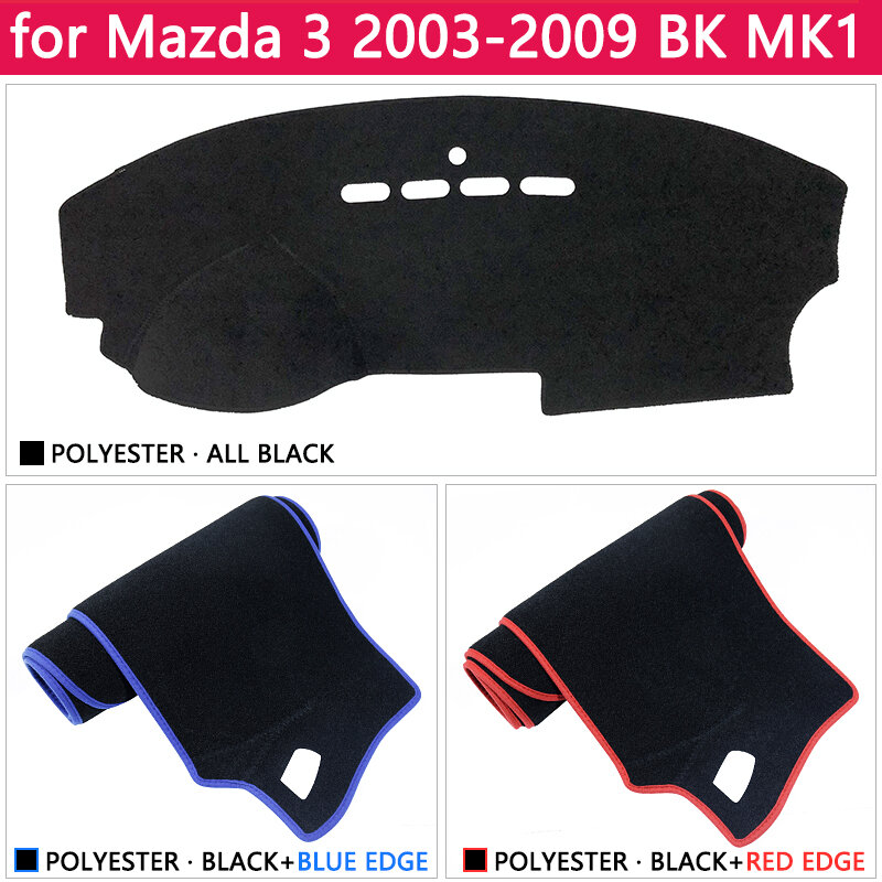 Per Mazda 3 BK 2003 2004 2005 2006 2007 2008 2009 MK1 Tappetini anti scivolo Cruscotto Rilievo Copertura Parasole Dash Zerbino Accessori per Mazda3