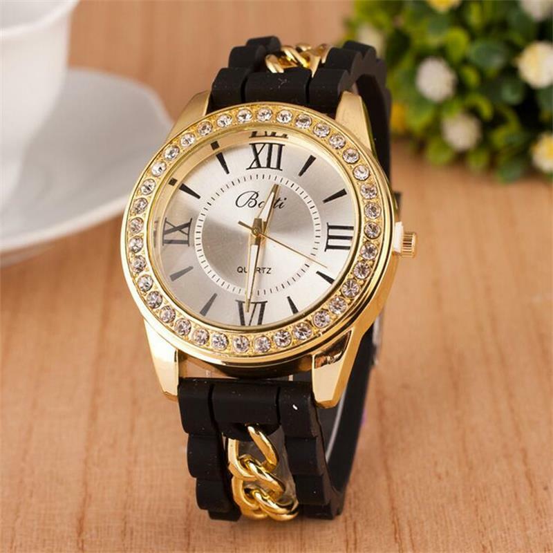MINHIN-Reloj de marca para Mujer, de cuarzo, informal, deportivo, con diamantes de imitación, de pulsera