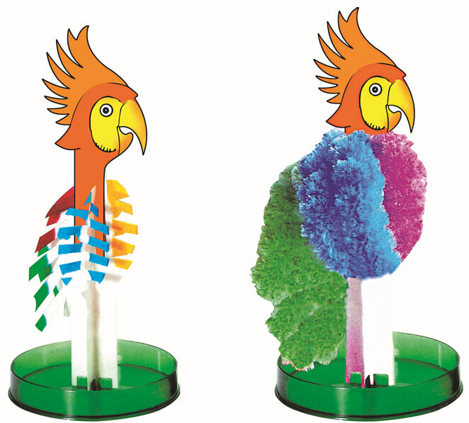 Árvore de natal para crianças, papagaio multicolorido com 13x7cm, brinquedo para crianças engraçado, para cultivo de crianças, árvores de natal, novidades científicas
