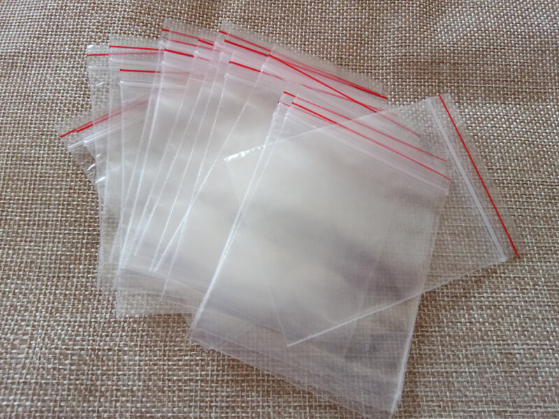 100 шт., прозрачные пластиковые пакеты с застежкой-молнией, Многоразовые Пакеты с застежкой-молнией для ювелирных изделий/домашних мелочей, толщина 0,08 мм