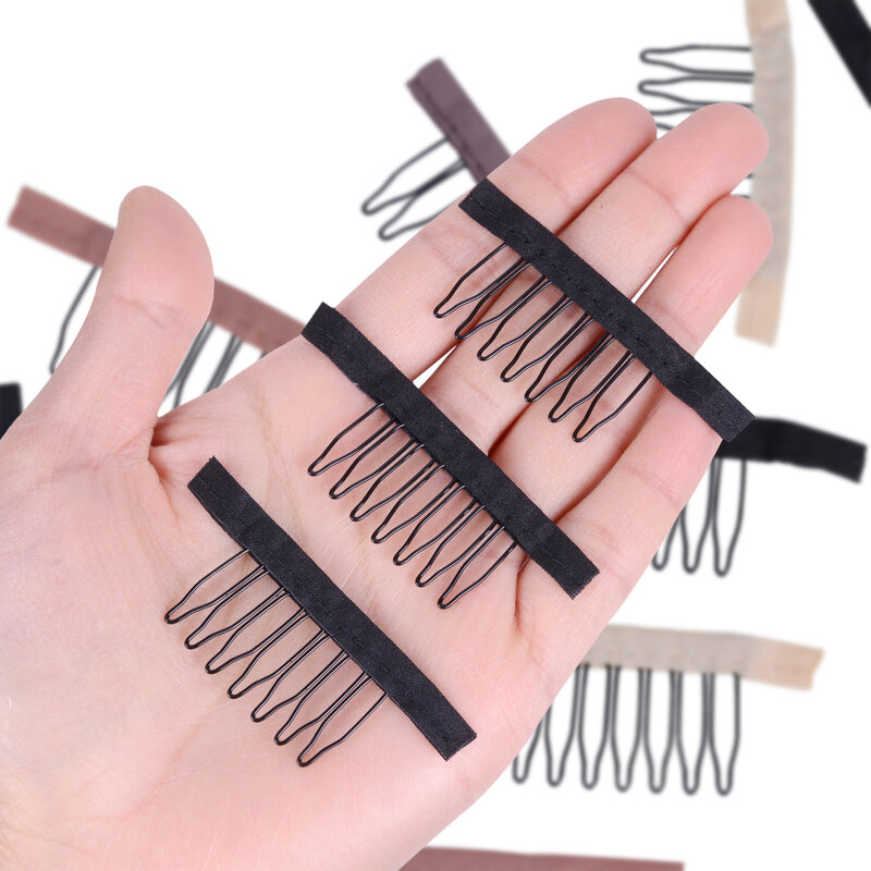 Stainless Steel Wig Combs For Wig Caps 10Pcs/Lot Factory Supply Wig Clips For Hair Extensions Best Clips For Wigs Big