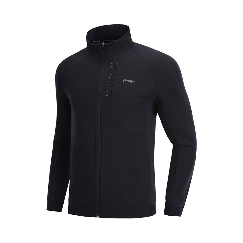 Li-Ning мужская тренировочная толстовка на молнии Удобная 70% хлопок 30% полиэстер свитер с капюшоном li ning спортивная куртка AWDP147 MWW1587