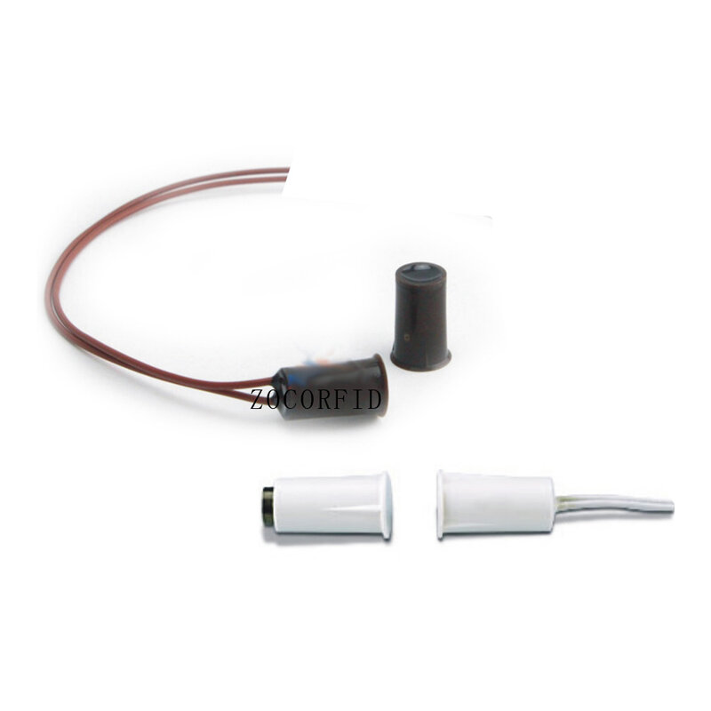 (1 Pasang) NC Tipe Kabel Pintu Jendela Sensor Detektor Magnetik Saklar Biasanya Tertutup NC untuk Sistem Alarm Keamanan Rumah Kami