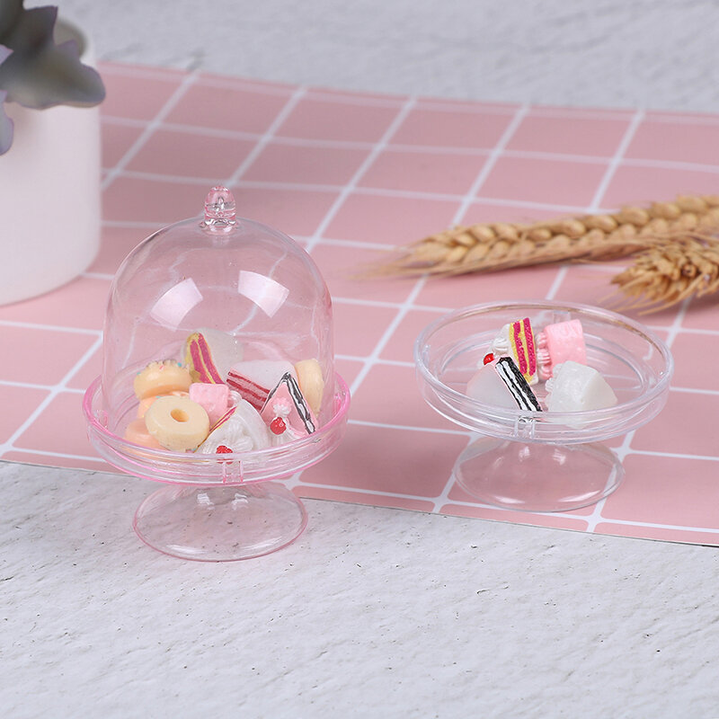 3D Miniature Food para Dollhouse, Mini Sobremesa Pan, Bolo Stand, Bandeja De Frutas, Cozinha Boneca Brinquedos, DIY Craft