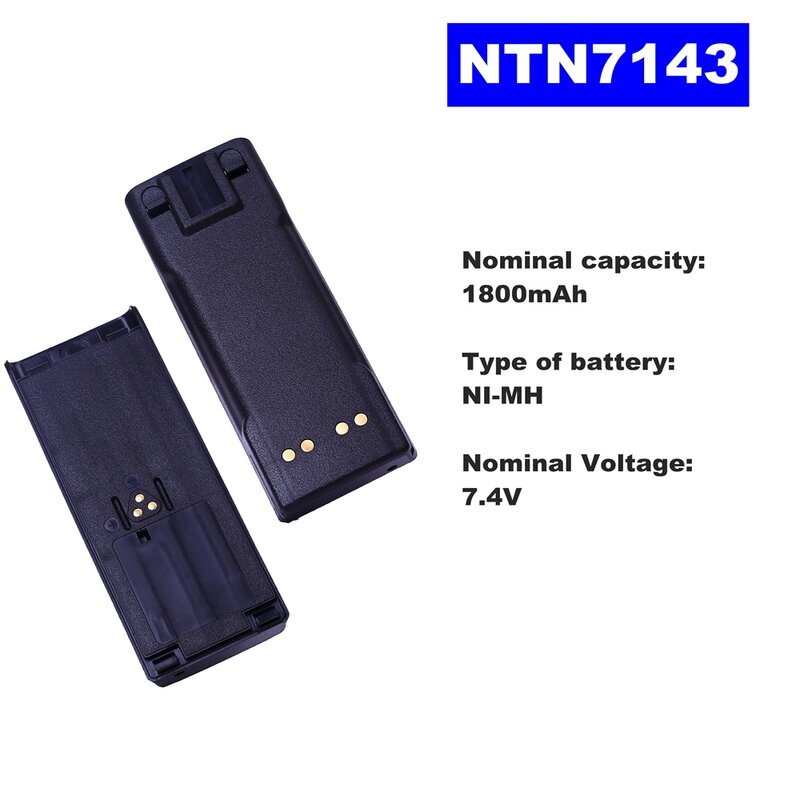 Batterie Radio LI-ION NTN7143 pour Motorola walkie-talkie MTX838/7.4 GP900/1800 HT1000 MT2000, 8000/9000 V, 1200 mAh