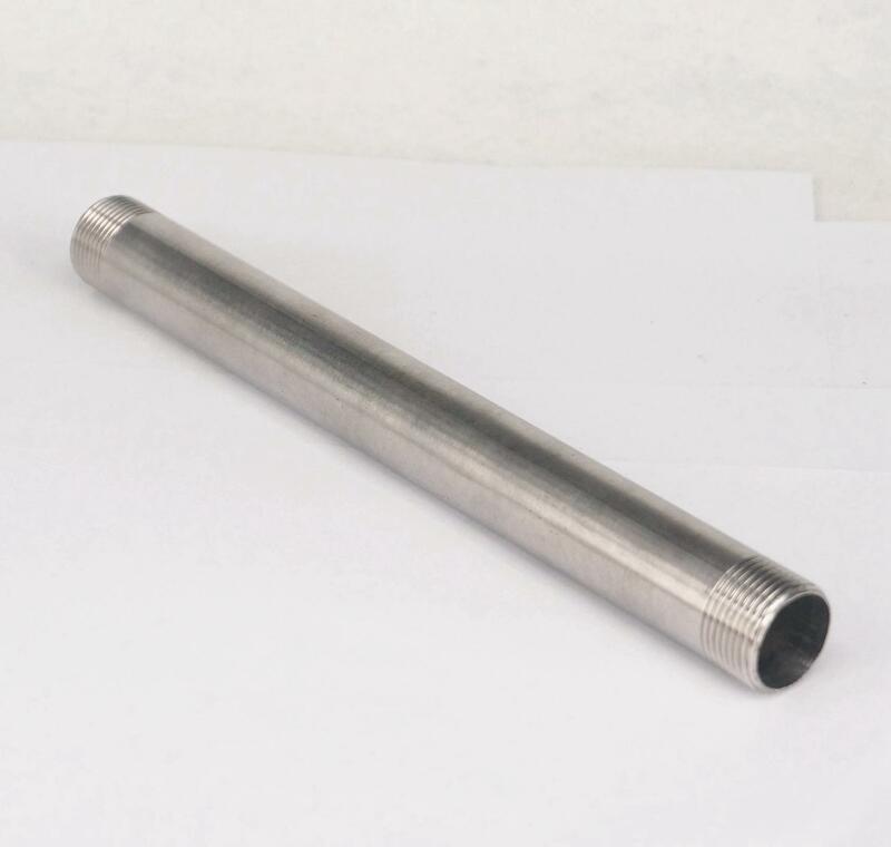 3/4" BSP Equal Male Thread Length 250mm 304 Stainless Steel Long Straight Pipe Fitting Connector Adapter