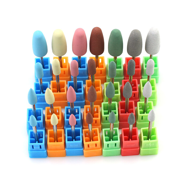 28 Tipo 1 Uds. Taladro de uñas de silicona máquina eléctrica de manicura fresa de rebabas para cutícula de pedicura Herramientas de limpieza de limas