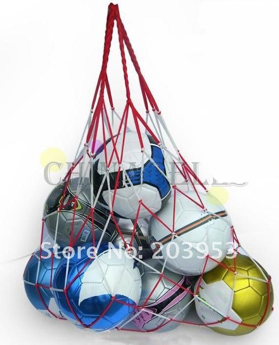 Filet de football portable pour sports de plein air, équipement de sport, basket-ball, balle IkVolleyball, sac, 10, 1 pièce
