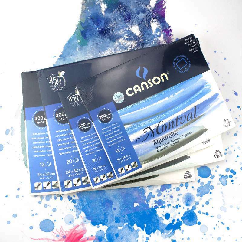 Canson 300 г/м2 Акварельная бумага для рисования акварелью 8K/16K/32K 20 листов ручная краска ed краска Акварельная книга Pad товары для рукоделия