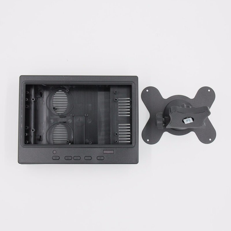 黒いプラスチック製のシェルケース,7インチ,at070tn90 hdmi vga 2avドライバーホルダー,空のボックス (タッチスクリーンなし),送料無料