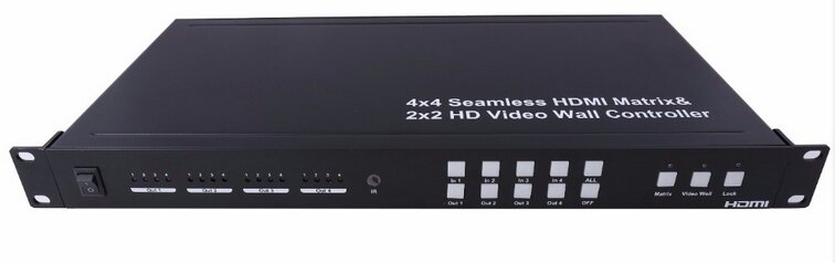 2X2 4K Video Wall Controller, 4X4 Naadloze Switch
