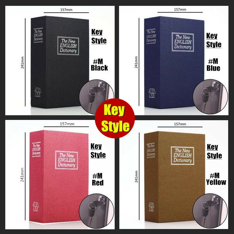 Student Geschenk Wörterbuch Mini Safe Box Buch versteckte geheime Schlüssels chloss Münze Bankkarte Schmuck privaten Tagebuch Lagerung Passwort Schließfach