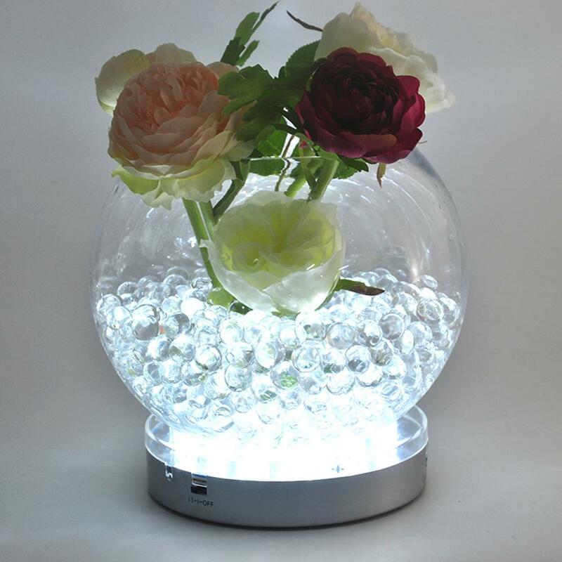 100pcs/lot 31pcs White LED 6inch LED Light Base, 3AA Battery White LED Under Vase Light Centerpiece decoration Wedding Light