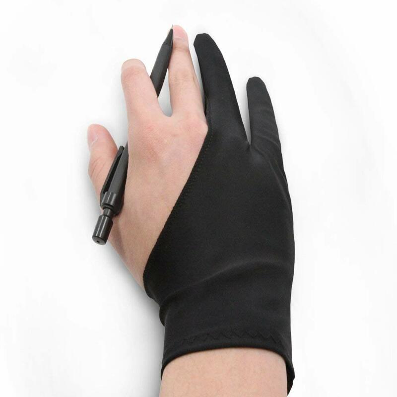 1 pcs Art finger glove for Drawing Tablets Anti-fouling Lycra Glove Artist drawing glove for Graphics Tablet Left