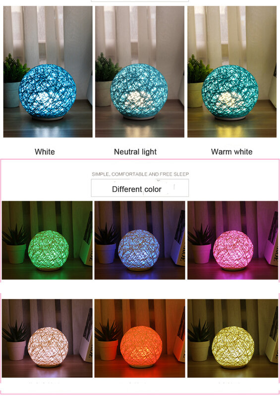 Sepak Takraw-fuente de alimentación USB, luz LED de noche para dormitorio de niños, iluminación de decoración del hogar, lámpara de mesita de noche, regalo de vacaciones, lámpara de mesa