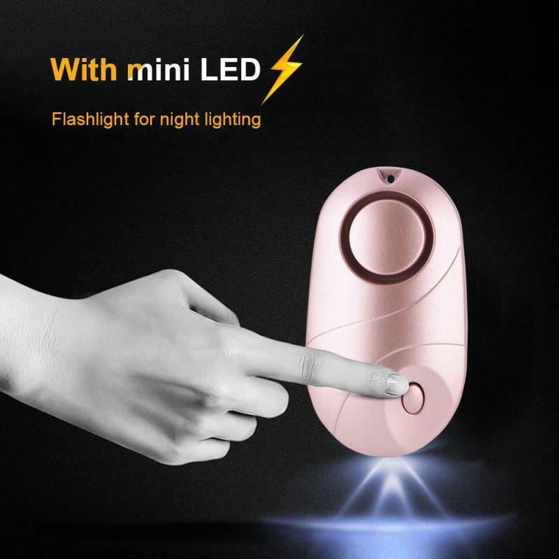 Safe Sound Siren Personal Alarm with LED Flash Light Mini Attack Self Defense Safety Alarm Keychain for Women Children Explorer