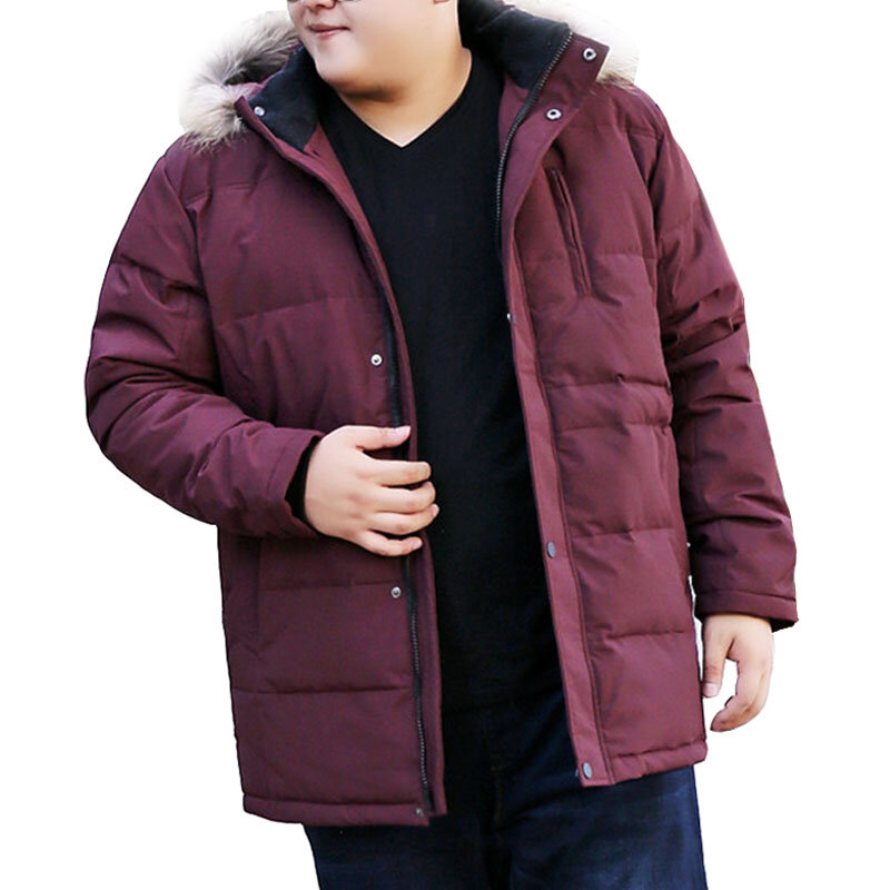 MFERLIER duże rozmiary grube ciepłe kurtki puchowe 8XL 9XL 10XL zimowe płaszcze z długim rękawem