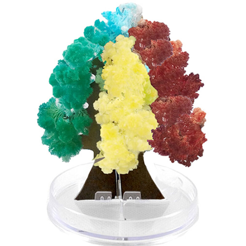 2019 100mm Color Magic Growing Paper Christmas Crystals Tree Kit Artificial Magical Trees Educational Science Kids Toys Novelty