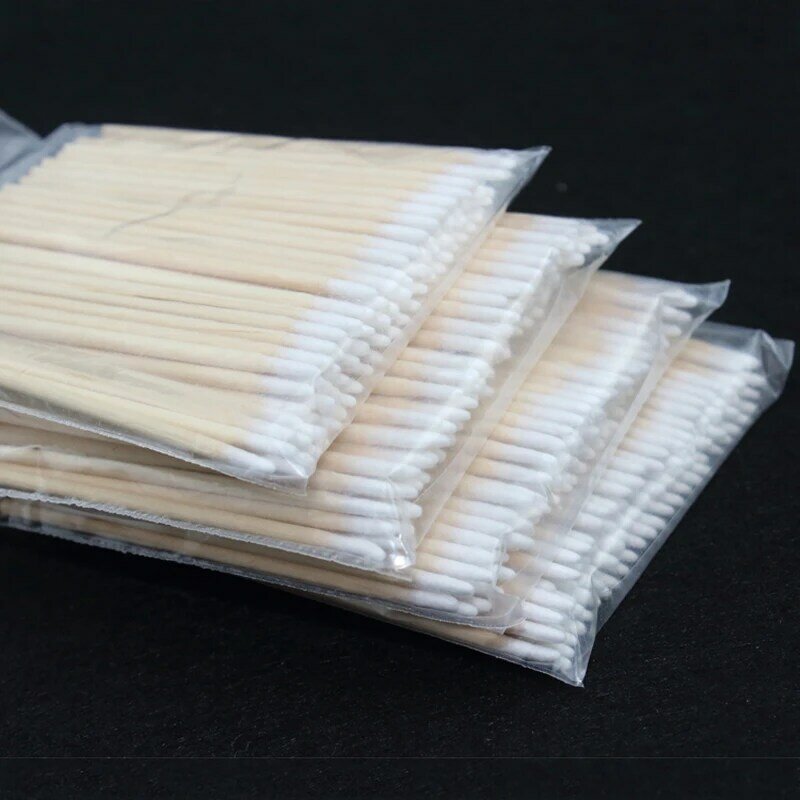 Microblading 100pcs Wooden Cotton Swab Cosmetics Permanent Makeup Health Medical Ear Jewelry 7 CM Clean Sticks Buds Tip