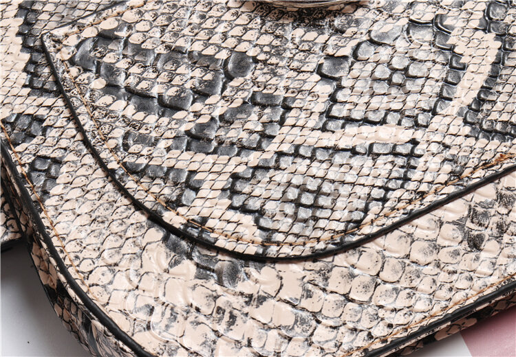 Serpentyn piterek kobiety saszetka biodrowa Pu skórzana torba na klatkę piersiowa kobieta moda skóra węża saszetka na pasek wysokiej jakości torebka