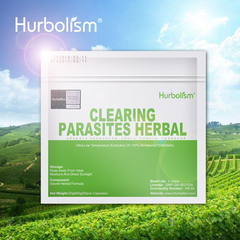 Fórmula natural do pó erval de hurbolism para matar roundworm, parasitas e proteger os órgãos internos, todo o ingrediente das plantas da natureza