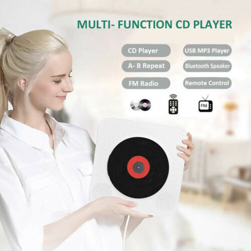 Настенный CD-плеер с объемным звуком, FM-радио, Bluetooth, USB, MP3 дисков, портативный музыкальный плеер с дистанционным управлением, стереоколонка для дома