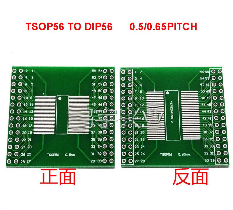 Carte PCB adaptateur pour AM29 série IC, carte de transfert, TSOP56, TSOP48 à DIP56, 0.5mm, 0.65mm, 5 pièces