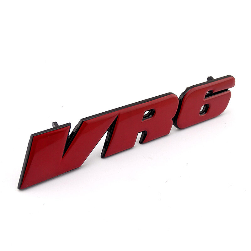 Chrome 3D Sticker VR6 Grill mobil lencana lencana Decal MK3 Grille Auto Logo untuk VW Golf Corrado Jetta Passat