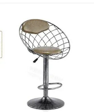 0010 Żelaza bar krzesło. wysoki stołek.,. Vintage fryzjerski taboret .. 2212
