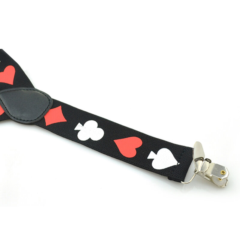 Bretelles élastiques à clipser pour hommes, porte-fjpants, ceinture, cartes à jouer, cartes de poker, bretelles Gallus, 3.5cm