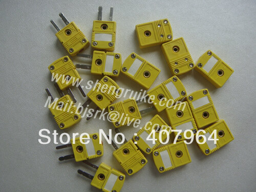 High Quality J K E T N  Flat pin Male and Female  Panel Mini Thermocouple Plug