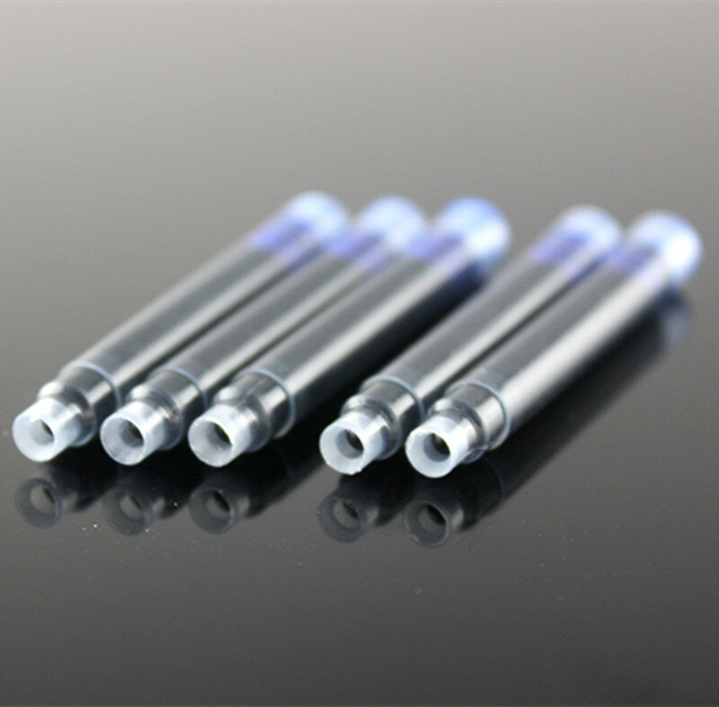 30 pcs/lot JINHAO 2.6mm Kaliber Universal Diganti Hitam dan Biru Fountain Pen Tinta Cartridge Isi Ulang Portabel