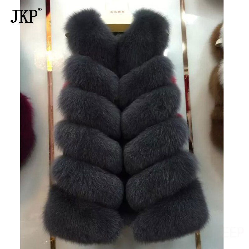 100% Real Fox Fur Vest Top Quality Natural Fox Furs Russian Women Winter Best Gift Fox Fur Vest Coat