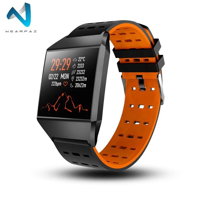 Wearpai W1C montre intelligente étanche moniteur de fréquence cardiaque pression artérielle FitnessTracker moniteur de sommeil montre de Fitness pour IOS Android