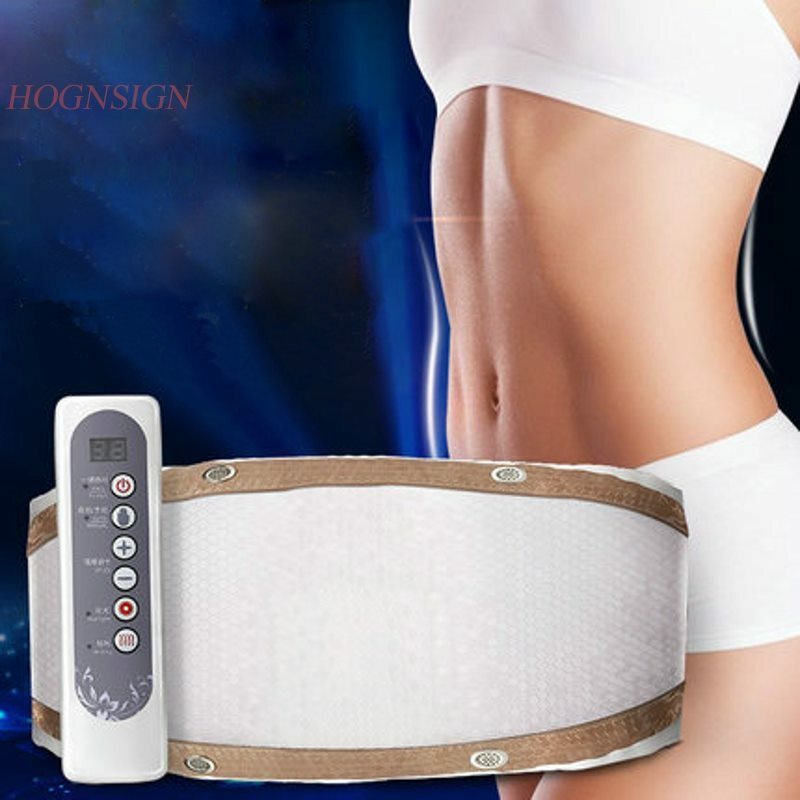 Electric Massage Belt Belly Abdomen Waist Stomach Leg Shaking Machine Hot Compress Vibration Lumbar Care Tool Body Vibrator