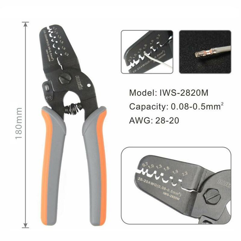 IWS-2412M/IWS-2820M Crimping Tools untuk Jam Molex Tyco JST Terminal dan Konektor Multi Fungsi Kawat Stripper Kabel Cutter tang