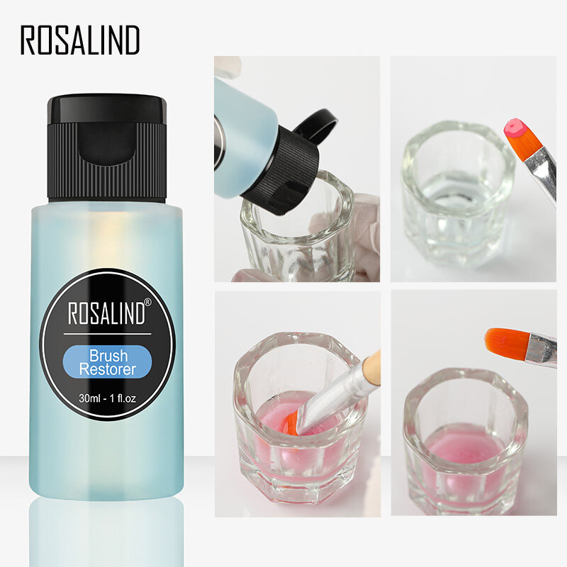 ROSALIND-Pinceau à eau pour dissolvant de gel à ongles, brosse pour manucure, stylo de lavage acrylique, 1 pièce de 30ml
