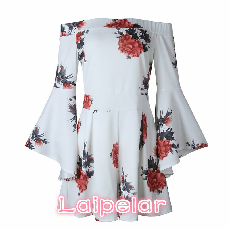 Женская Сексуальная мини-одежда с длинным рукавом и цветочным принтом, Laipelar, 2020