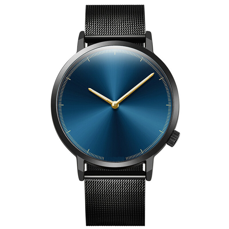 2019 Hot Sale Fashion Men Business Watch Stainless Steel Mesh Band Luxury Casual Sport Analog Quartz Wristwatch Men's Clock Hour