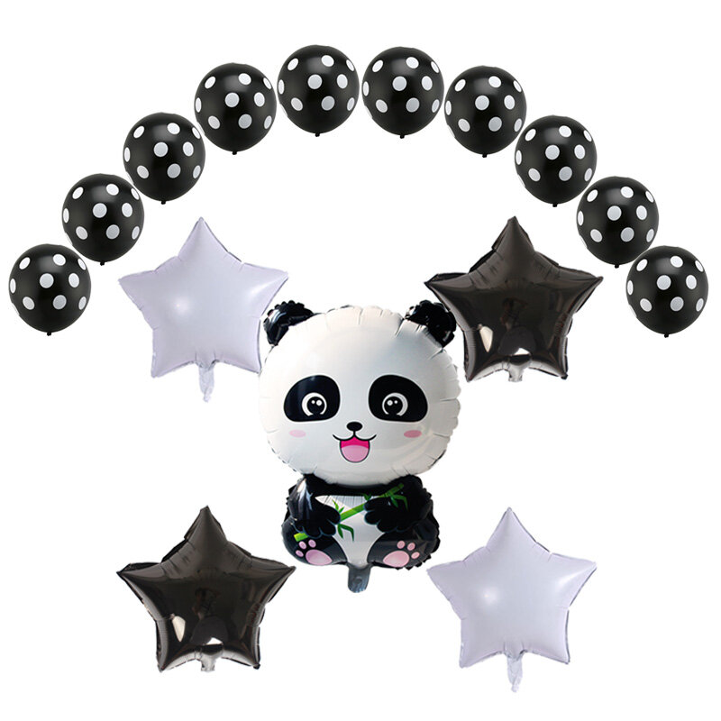 Cartoon Panda Thema Geburtstag Party Dekorationen Kinder Einweg Geschirr Set Platte Servietten Tasse Ballon Baby Shower Party Supplies