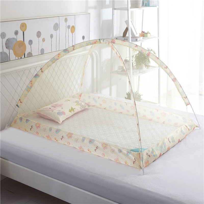 Moustiquaire Portable pour berceau de bébé, tente de lit pliable, filet anti-moustiques pour 0-3 ans, 120x80cm