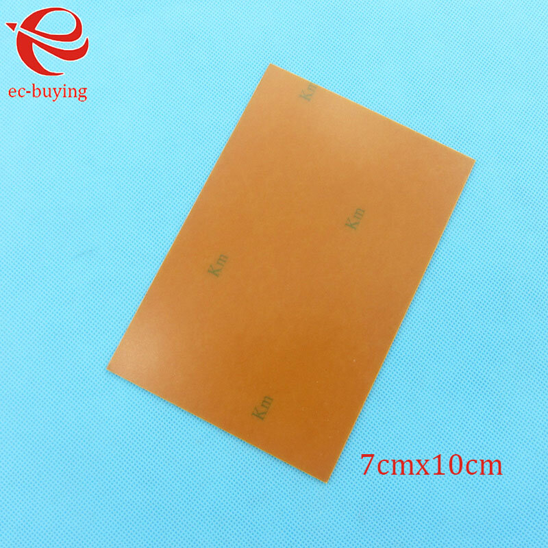 Placa de un solo lado de laminado revestido de cobre, CCL, 10x7cm, 1,4mm, placa Universal de baquelita, práctica PCB, Kit de bricolaje, 100x70x1,4mm