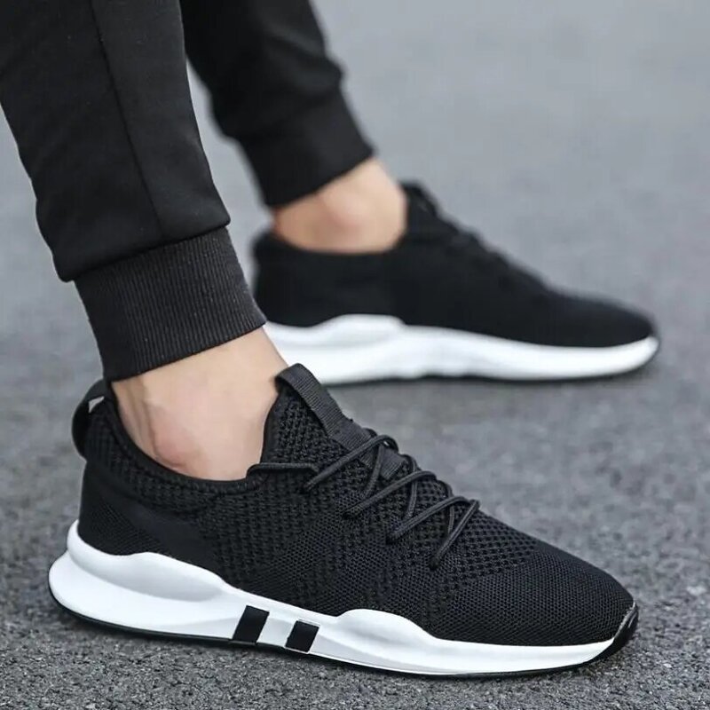 OLOMLB 2019hot sapatos masculinos calçados esportivos leves respirável não-deslizamento sapatos casuais sapatos da moda para adultos Zapatillas Hombre preto