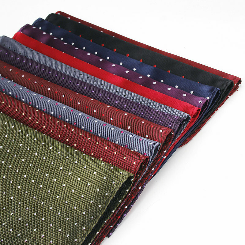 Mannen Klassieke Pocket Vierkante Dot Patroon Zakdoek Mode Zakdoek Voor Mannen Pakken Zakdoeken Vintage Handdoek Accessoires Marine
