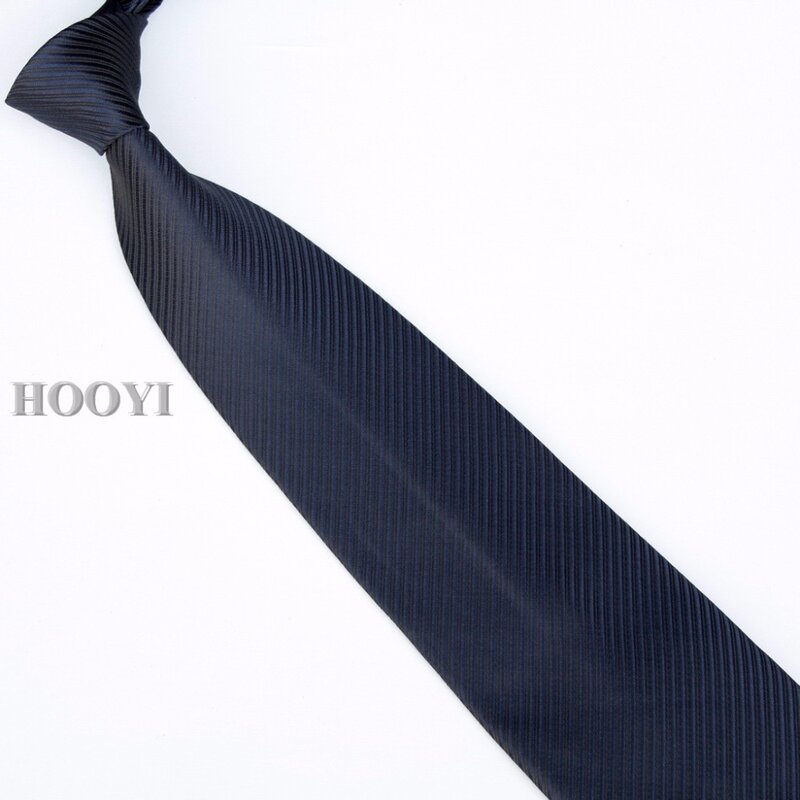 HOOYI-corbatas de cuello azul oscuro para hombre, corbata de 19 colores, barata, a la moda, 2019