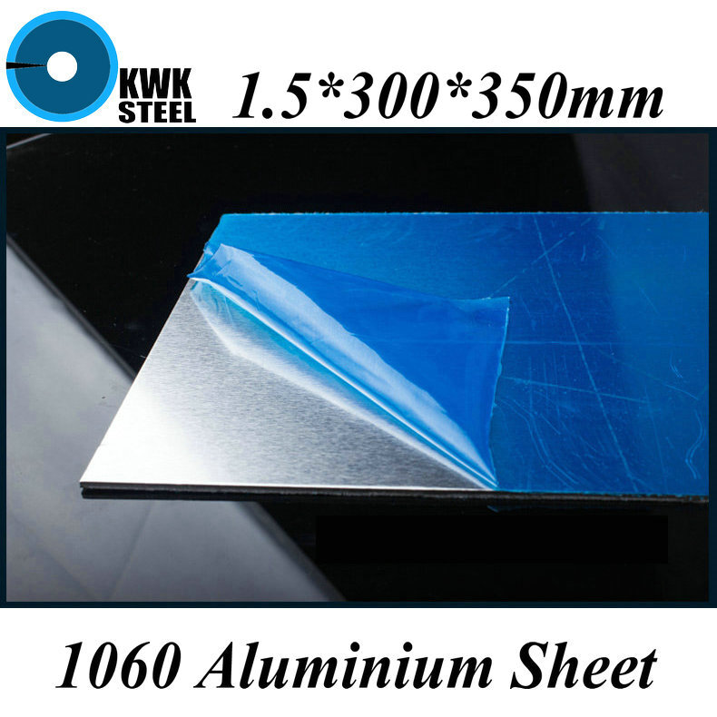 Placa de aluminio puro de 1,5x300x350mm, Material de bricolaje, 1060 hojas, envío gratis