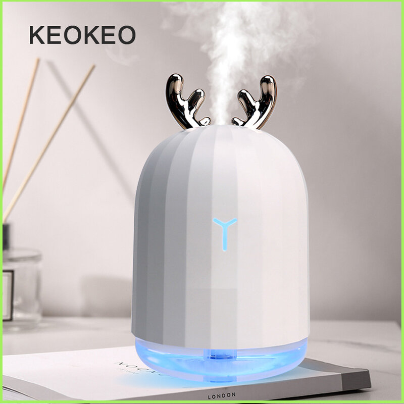 KEOKEO 300 ML Portátil Umidificador de Ar USB Umidificador de Óleo Essencial Difusor de Aroma Para Casa Aromaterapia Difusor 7 Mudança de Cor
