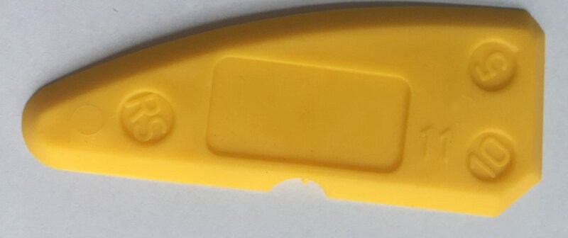 Sellador de TPU de color amarillo, rascador de lechada, herramienta de acabado de sellador, 2 juegos por pedido (4 piezas por juego, total 8 piezas por pedido)