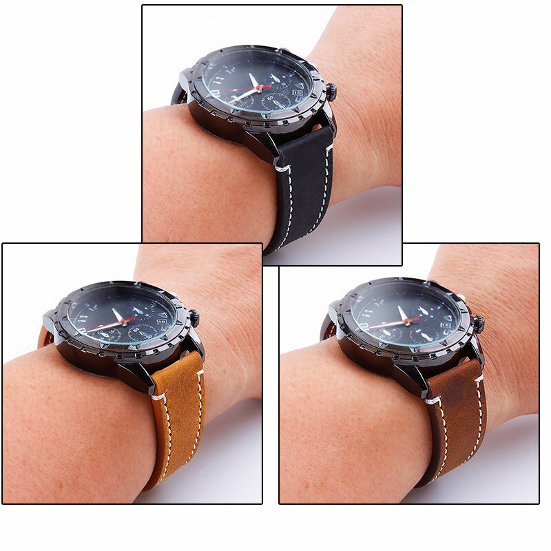 UTHAI P18 correas de reloj de cuero de becerro retro de gama alta, 18mm, 20mm, 22mm, correa de reloj con correas de cuero genuino
