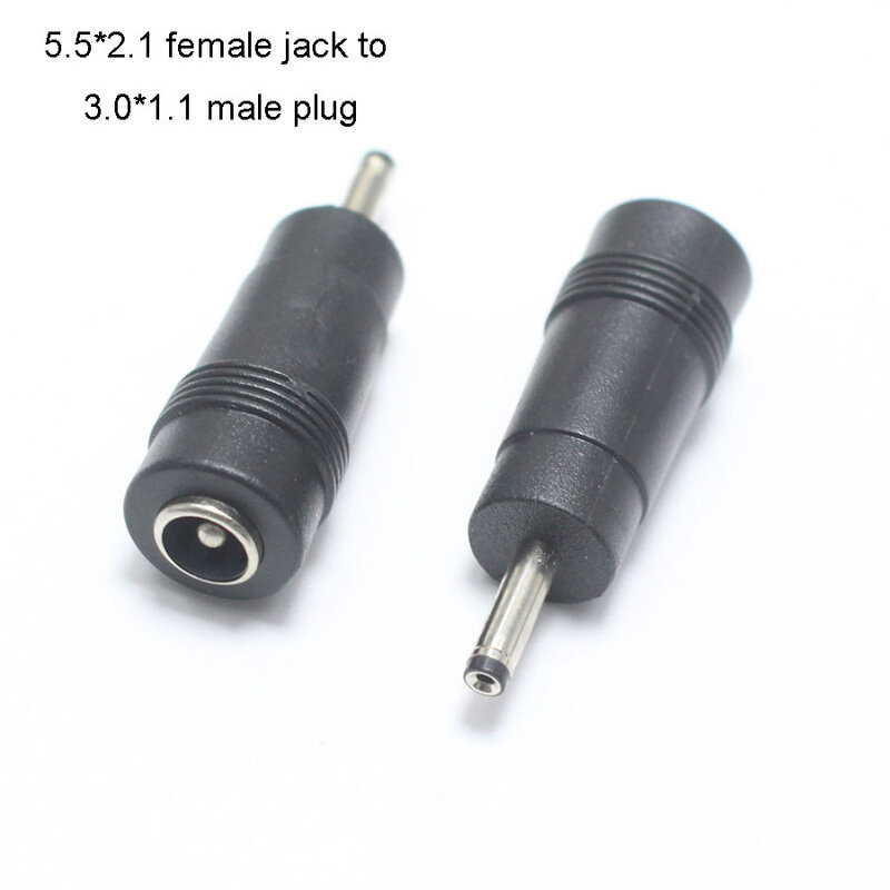1pcs 5.5x2.1 mm female jack to 6.5*4.4 7.9*5.5 5.5*2.5 3.5*1.35 2.5*0.7 4.5*3.0 ... male plug DC Power Connector Adapter Laptop